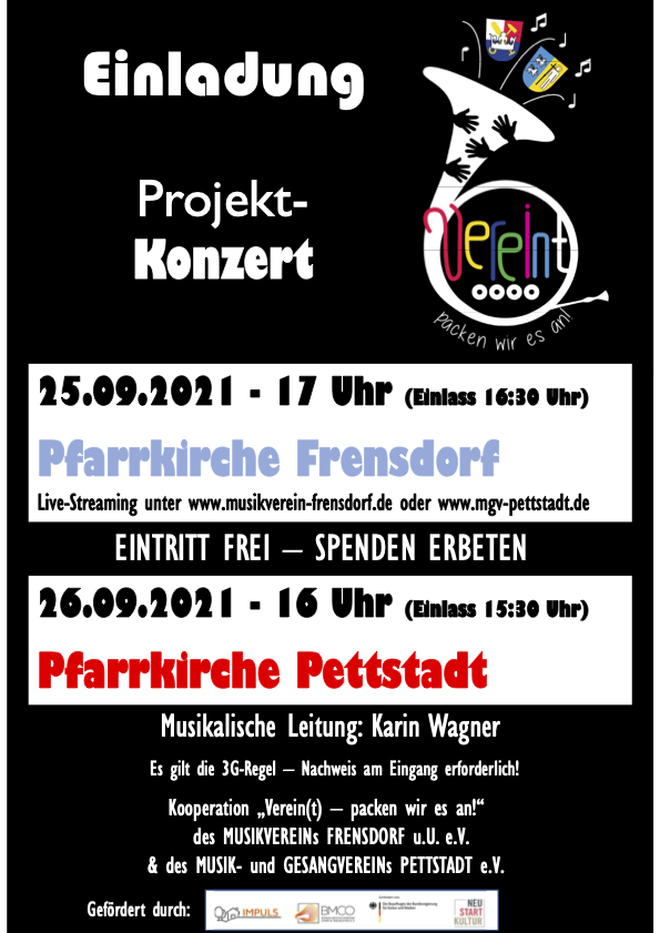 Plakat Konzert Vereint final